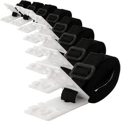 Pool Solar Cover Reel Strap Kit - NC - 8 Straps[25] - Black (1/4)