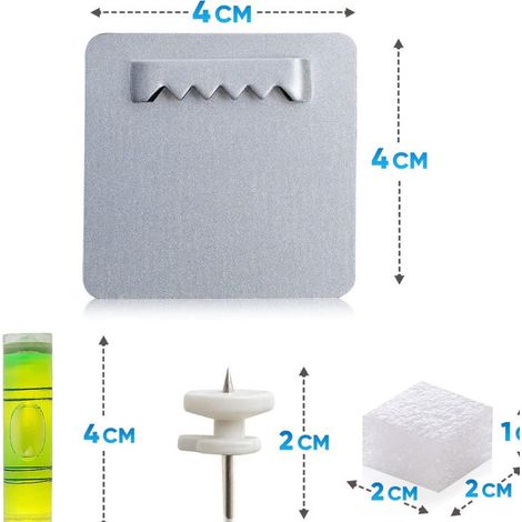Bilderhaken Selbstklebend 6 Stk Bilder Aufh채ngen Ohne Bohren Bildaufh채nger bis 4KG zum Klebehaken f체r Schwere Bilder Spiegelhalterung Wand Acrylglas Aufh채ngung Alu-Verbundplatten mit 25 Zusatzger채ten