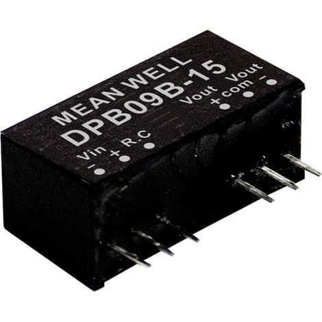 MW Mean Well DPB09C-15 DC/DC-Wandlermodul 300 mA 9 W Anzahl Ausgänge: 2 x Inhalt 1 St.