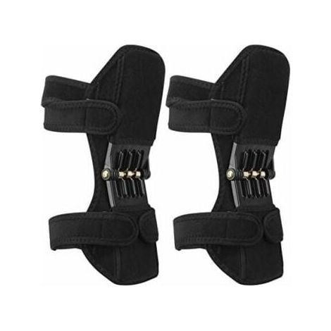 Genouillères à ressort, support puissant de l'articulation du genou, protection antidérapante des jambes contre les rebonds (1/4)