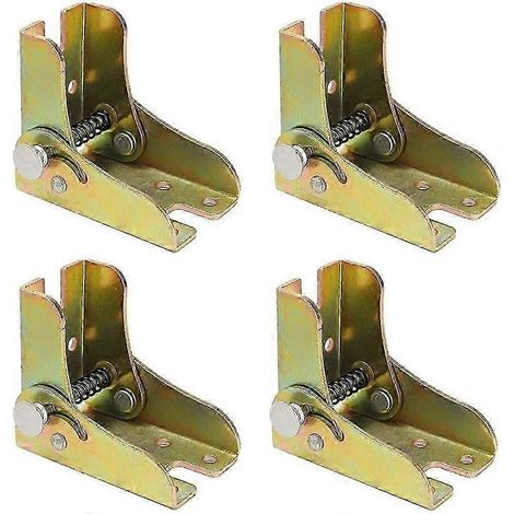 Luomorgo Pièces Charnière de verrouillage auto-agrippante pliable, fixations de pieds robustes, équerres de support d'extension compatibles avec les pieds de table pliables. (1/4)
