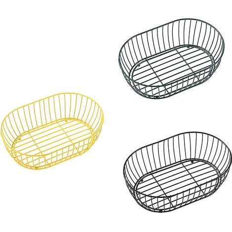 corbeille à fruits en métal de formes variées, porte-œufs, panier à dessert en fil de fer, panier à goûter (1/5)