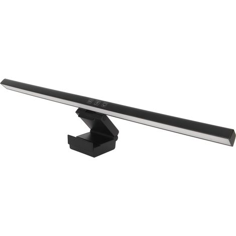 Barre lumineuse pour écran d'ordinateur, 3 modes d'éclairage commutables, intensité variable en continu, commande tactile, pour bureau et maison, noir (1/5)