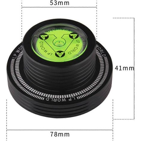 Stabilisateur de platine vinyle LP 50 Hz avec niveau à bulle noir-- (1/5)