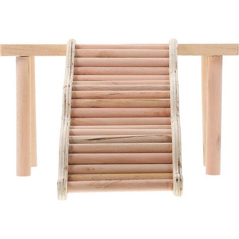 Ensemble de plateforme pour cage à hamster, échelle d'escalade en bois pour hamster, accessoire pour cage d'animal de compagnie-24X11X13.5CM (1/4)