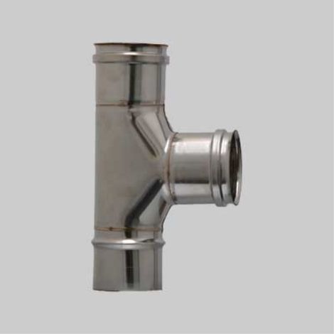 Raccordo a t 90° per canne fumarie mff m/f/f ø 80 mm (1/2)