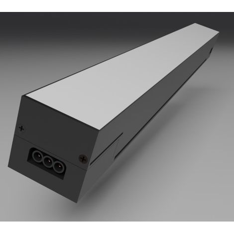 Suspension Linéaire 36W 90cm Noire CCT Interconnectable - 3000K/4000K/6000K - SILUMEN (1/5)