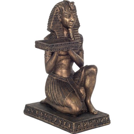 Figura decorativa del re d'Egitto in bronzo in stile classico per la tua casa