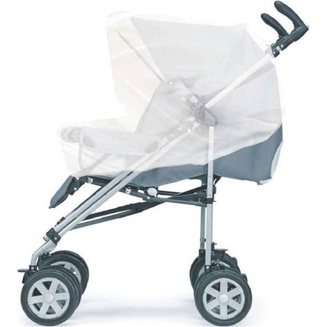 zanzariera Ecco baby riflettente per passeggino passeggini con rete in poliestere bianco (1/4)
