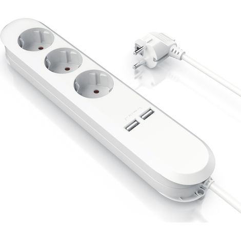 BEARWARE Steckdosenleiste Mehrfachsteckdose Steckerleiste 3680W, 3-fach (1/5)