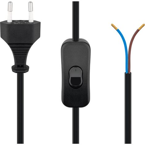Cable alimentacion con interruptor tipo C 1.5 M Negro (1/2)