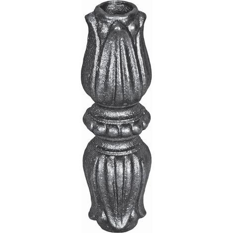 Garniture pour barreaux de Ø16 - Hauteur 110mm largeur 38mm - Fonte - À visser - DECO FER FORGE