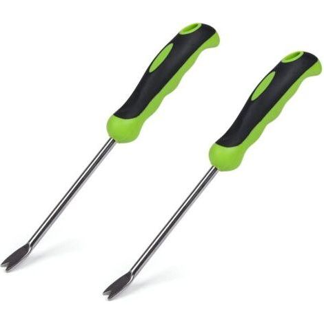 Manual lawn mower with ergonomic handle, made of stainless steel (1/4)