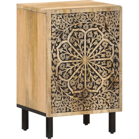 Badschrank 38x33x58 cm Massivholz Mango