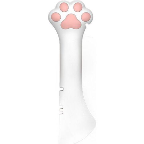 Ouvre-Boîte pour Chat, Cuillère en Acier Inoxydable, Distributeur de Nourriture Humide Pratique et Durable, Accessoire Alimentation Animaux Blanc (1/4)