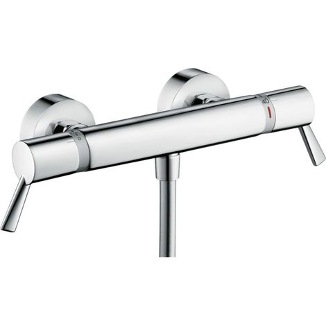 hansgrohe Ecostat Comfort Care Brausethermostat 13117000 350x103mm, Aufputz, mit extra langen Griffen, chrom