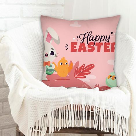 Housse de coussin 45x45 cm en polyester déhoussable pour canapé lit salon chambre à coucher (1/5)