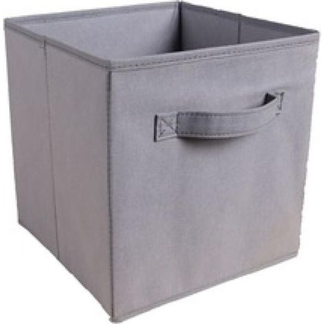 Set composto da 1 scatola portaoggetti pieghevole in tessuto con cassetto per armadio e giocattoli, scatola portaoggetti multifunzionale a cassetto, grigia (1/4)