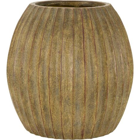 Vaso decorativo in magnesite verde, Ø32x32,5 cm – Breeze (1/5)