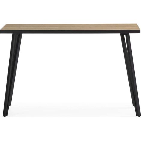 Consola para recibidor 1 cajón Mateo acabado bocamina/negro, 77cm(alto) 120cm(ancho) 40cm(fondo) (1/4)