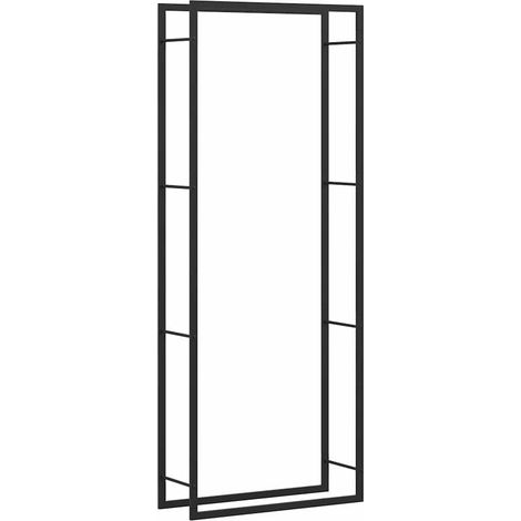 Maison Exclusive - Portalegna Nero Opaco 80x28x222 cm Acciaio (1/5)