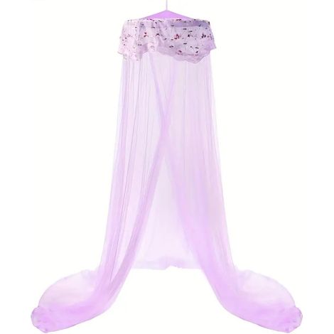 Baldaquin moustiquaire dôme suspendu princesse, tente de lit décorative à accrocher, anti-moustiques chambre — Composition : 60 × 260 × 1200 cm, Couleur : bleu (1/5)