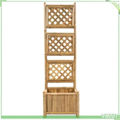 Lit surélevé de jardin - FAFEICY - 43713 - Treillis pour plantes grimpantes - Bambou résistant aux intempéries - H.135 cm (1/5)