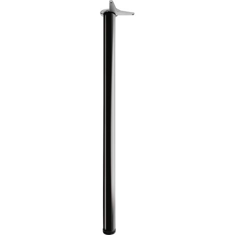 camar Tischfuß verstellbar 1100-1130mm rund, Metall Tischbein höhenverstellbar, Stahl schwarz lackiert (1/2)