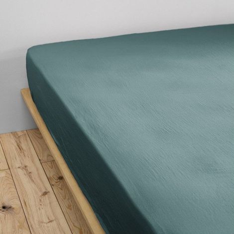 Drap housse "Gaïa" toutes dimensions "Gaze de Coton" l'Effet Papillon - Gaia Canard - 90 x 200 cm bonnet de 30 cm - Gaia Canard - (1/5)
