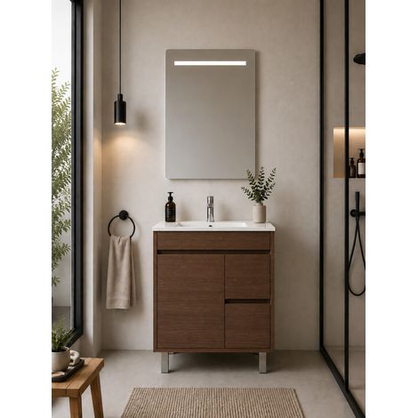 Mueble de baño con lavabo ORIGENBATH ISQUIA sin espejo 50x40 cm fresno tea
