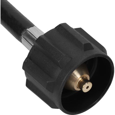 Conduit de Gaz Propane pour Barbecue et Camping – Adaptateur Tank QCC1 avec Embout 1"-20 – Flexible 1.2m Metal et Caoutchouc (1/5)