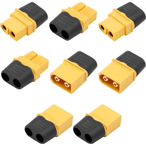 pares de conectores XT60 XT60H macho y hembra, enchufes XT60 hembra y macho impermeables con revestimiento antichispas, conector de batería XT60H para batería Lipo RC, panel solar portátil