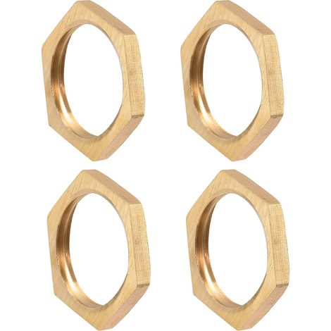 G1/2 Écrou Blocage Hexagonal Laiton Femelle Écrou blocage 4pcs (1/5)