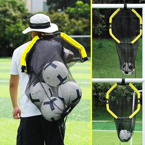 Filet Cible De Tir Football - 3-en-1 Avec Corde Réglable - Pour But Standard Intérieur Extérieur - Capacité 9-10 Ballons - 0,87 Kg (1/3)