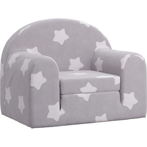 Canapé-lit,Canapé convertible pour enfants gris clair avec étoiles peluche douce CFW31747 (1/5)