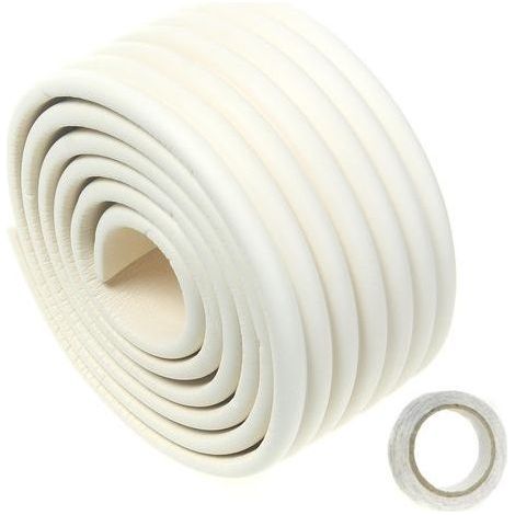 Universel Rouleau en Mousse, 200cm x 80mm x 8mm, Epaissir Mousse Antichoc Sécurité épreuvage pour Bébé/Enfants Kits. Tout Usage Anti-Crash Protection, Souple et Flexible,Beige (1/4)