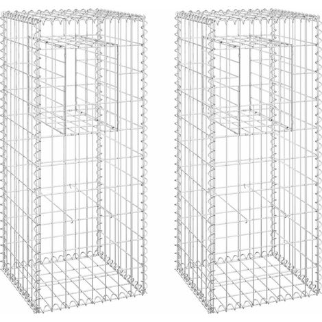 Poteaux à panier de gabion 2 pcs 40x40x100 cm Fer CFW842505 (1/5)