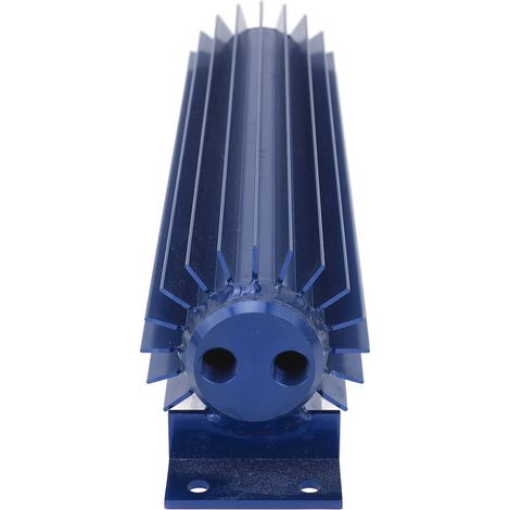 12in Transmission Refroidisseur Double Canal Aluminium Ailettes Anodisé Double Passe Radiateur Universel pour Auto Camion Bleu (1/5)
