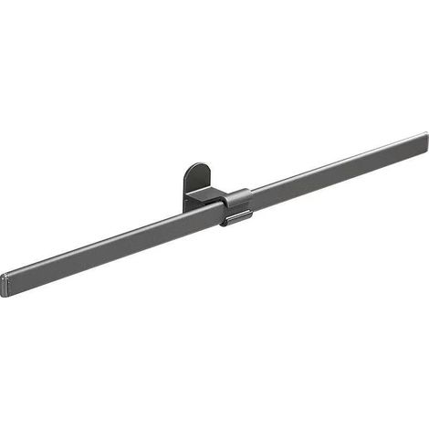 Porte-serviettes de salle de bain, gris, à une seule barre, 40 cm-AquaForge (1/4)