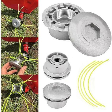 Bardusch - Tête de Coupe-Herbe en Aluminium, Tondeuse d'herbe Tête Faucheuse, Utilisé pour Remplacer La Bobine des Pièces de Tondeuse à Gazon (1/5)