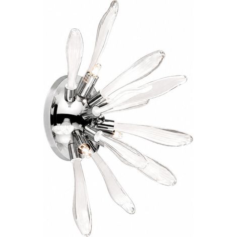 Lampada da Parete Ticengo, Materiale Aplique in Metallo, Materiale Struttura in Vetro, Trasparente (1/3)