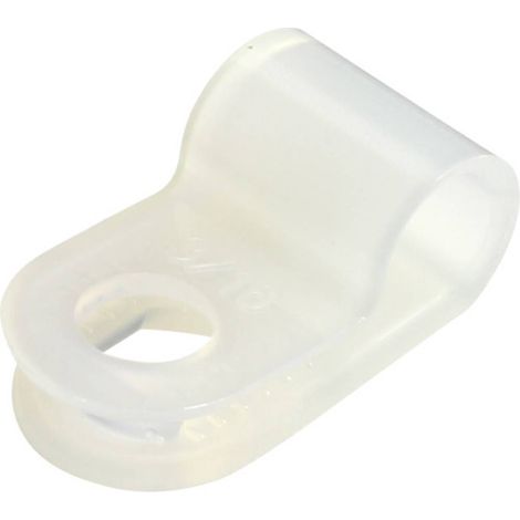 TRU COMPONENTS Bride de montage vissable TC-6645704 Plage de Ø du faisceau 5 mm (max) transparent 10