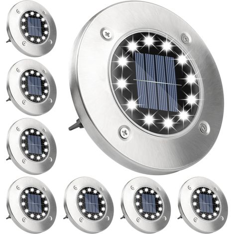 8-Pack Solar Torch Lights with 12 LEDs in a Flickering Flame Shape, Waterproof, Ideal for Gardens and Paths (1/5)
