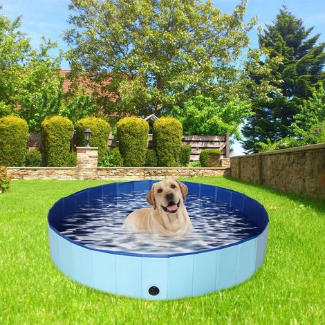 Piscine pour Chien, Baignoire Pliable pour Animal Domestique, Grande Piscine en PVC, pataugeoire pour Animaux de Compagnie, Piscine pour Chien 80x30cm (1/5)