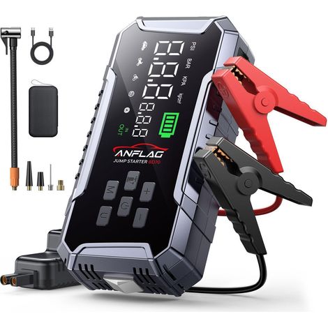 Starthilfe Powerbank mit Kompressor 7000A 26800mAh für Benzin & Diesel (1/5)
