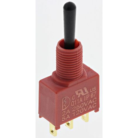 Interrupteur à levier RS PRO, On-Off-On, 1RT, 5 A @ 250 V c.a. ( Prix pour 1 ) (1/3)