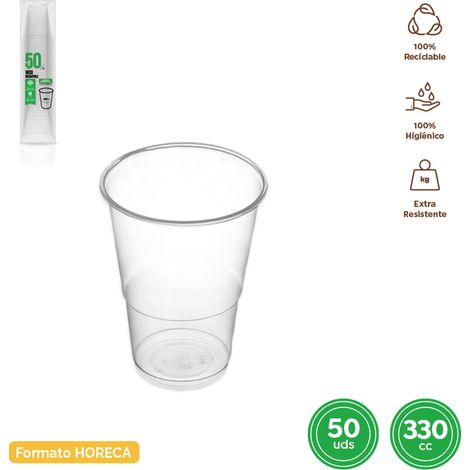 GOBELET EN PLASTIQUE THERMOFORMÉ 330CC (GOBELET EN PLASTIQUE THERMOFORMÉ 330 CC. SAC DE 50 PIÈCES, TRANSPARENT)