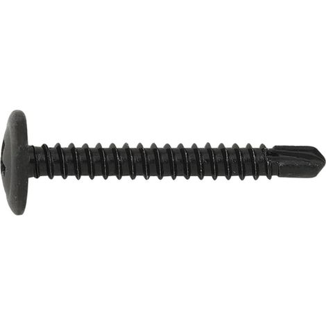 Pack de 500 vis pour gabarit de tête alomada basse, empreinte Phillips et rondelle d'abeille (recouvrement zingué) couleur Noir, TAEN4225 (1/2)