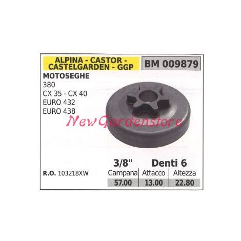 Pignone ALPINA motore motosega 380 CS 35 40 3/8' denti 6 009879