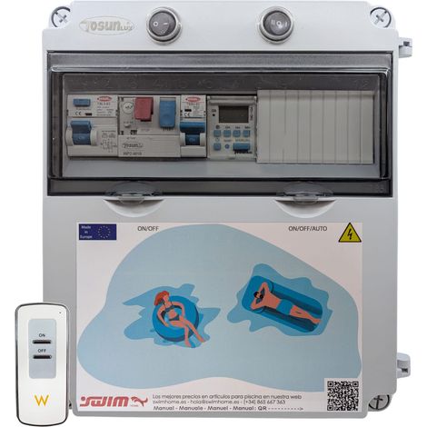 Cuadro eléctrico Piscina Transformador 100W Control ON/Off (0,5CV)